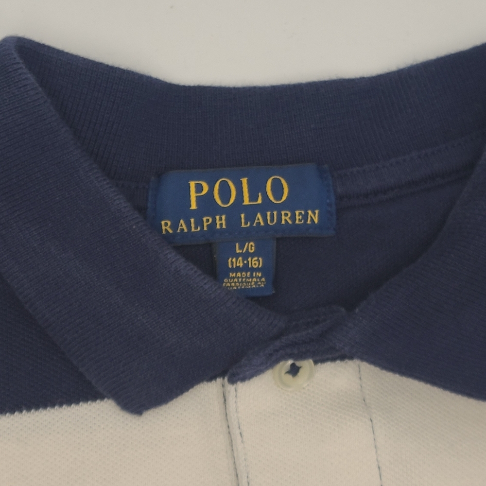 Polo Ralph Lauren boys' striped polo shirt size L - Picture 3 of 4